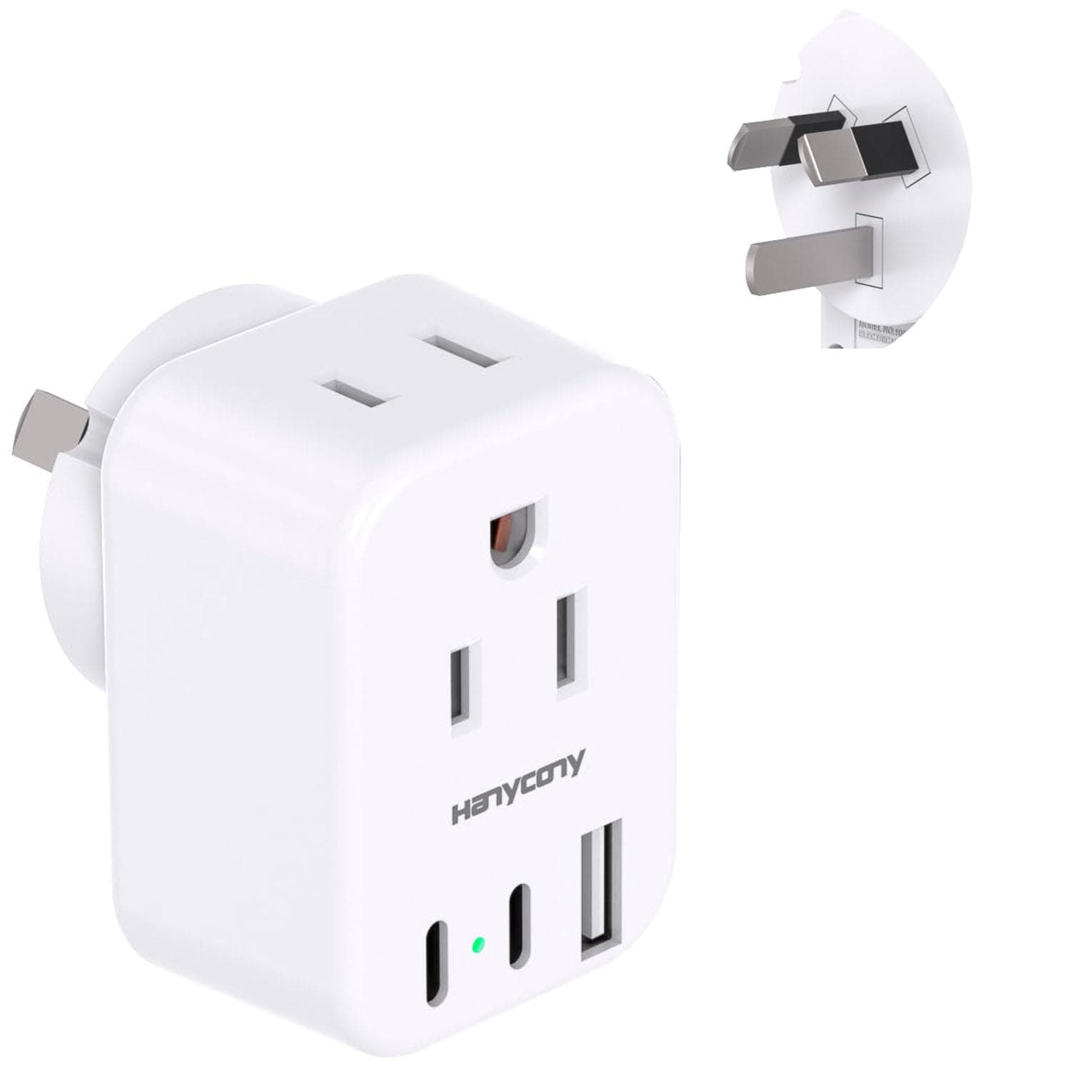 US to Australia New Zealand Power Plug Adapter, Type I Plug Adapter with 2 Outlets, 3 USB Ports (2 USB C), Australia Travel Plug Adapter