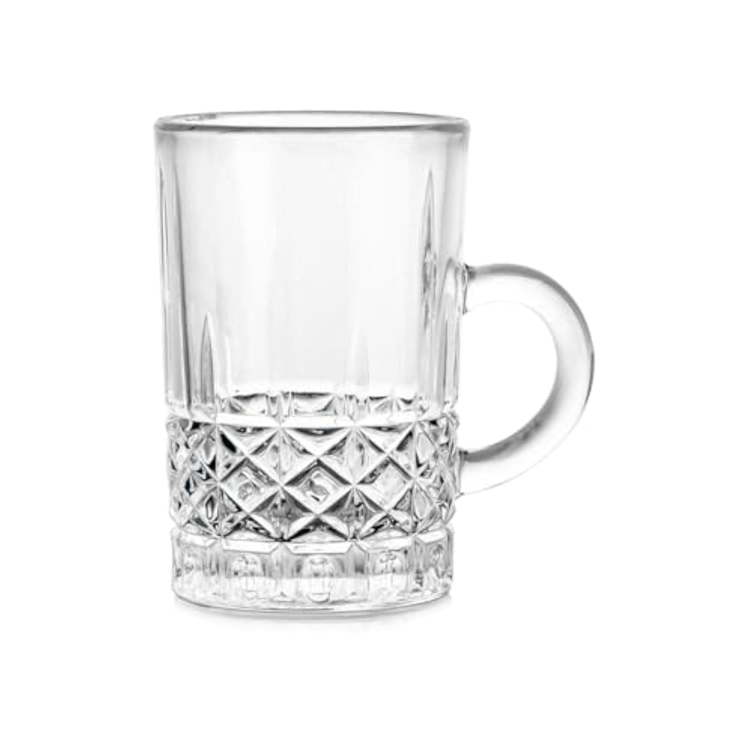 VagueStirling Glass Tea Cup Set 6-Pieces, Clear 108 ml Capacity 04-376