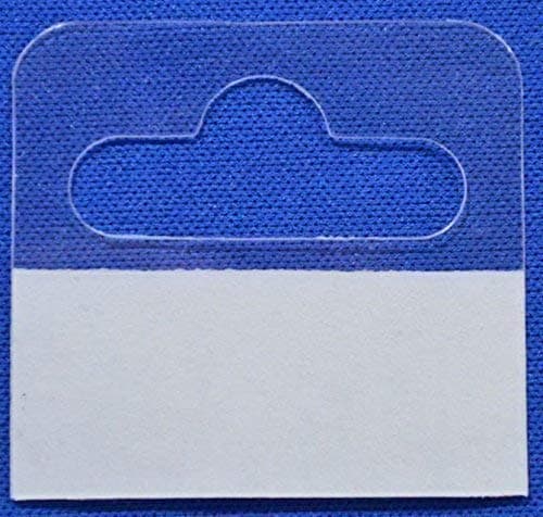 400 Sticky Euro Hook Slot Hang Hanging Retail Tabs 46mm x 43mm with Strong Adhesive