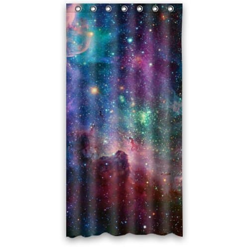FMSHPON Rainbow Galaxy Space Waterproof Polyester Fabric Shower Curtain 36x72 Inches