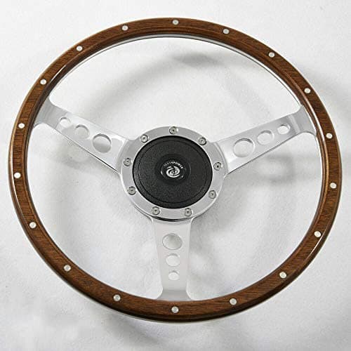13'' Classic Riveted Laminated wood steering wheel Restoration Mini MG Triumph