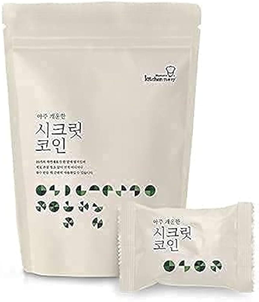 Kitchen Story Secret Coin Fresh Taste Stocks, mild spicy, Freeze-dried, Korean Broth Cube, 19 kinds of natural ingredients, 8 kinds of seafood, 11 kinds of agricultural products, 20 Packs, prebear
