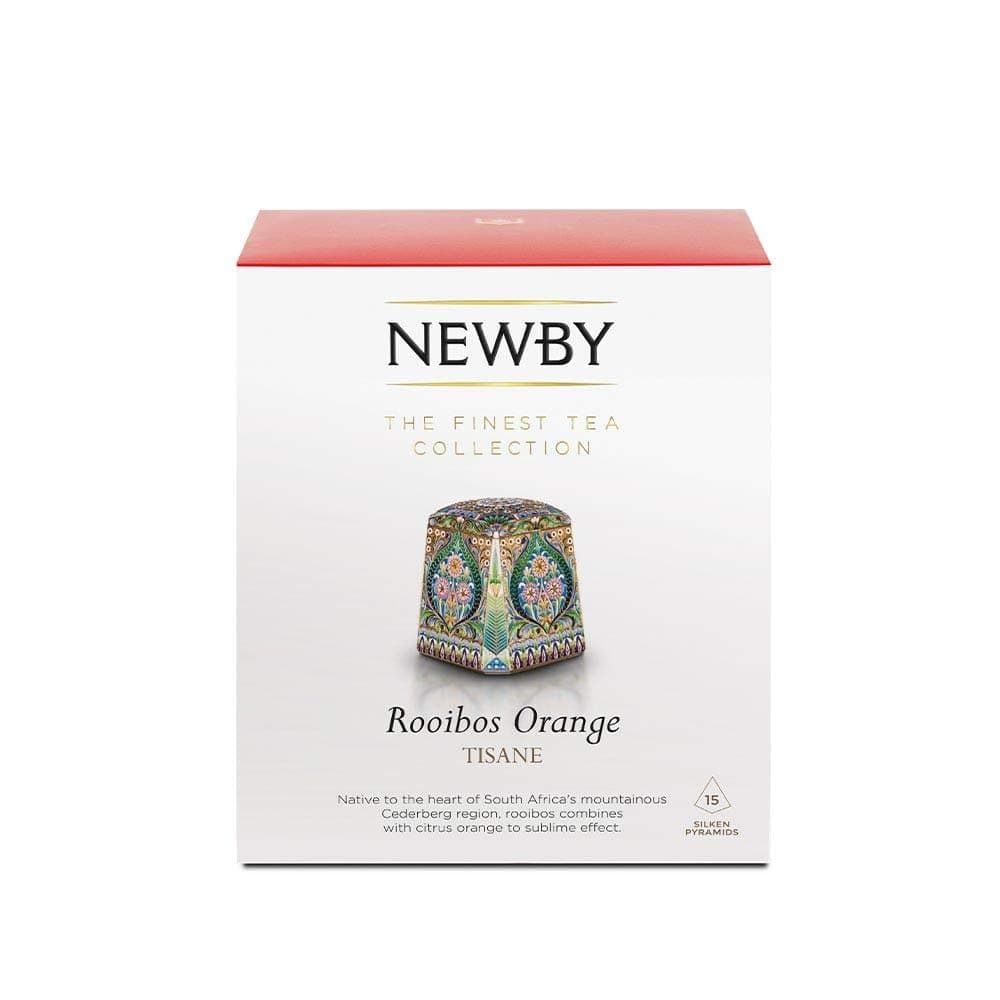 Newby Teas Silken Pyramids Rooibos Orange Tea 38 g (Pack of 1, Total 15)