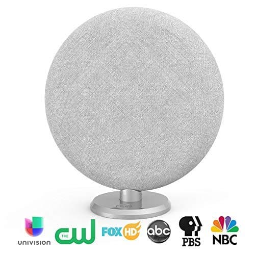 Philex Indoor Fabric Disc HDTV Antenna - Amplified Design Decor Antenna with 5 ft Coaxial Cable Channels VHF UHF Signal Support 4K 1080P, Gray