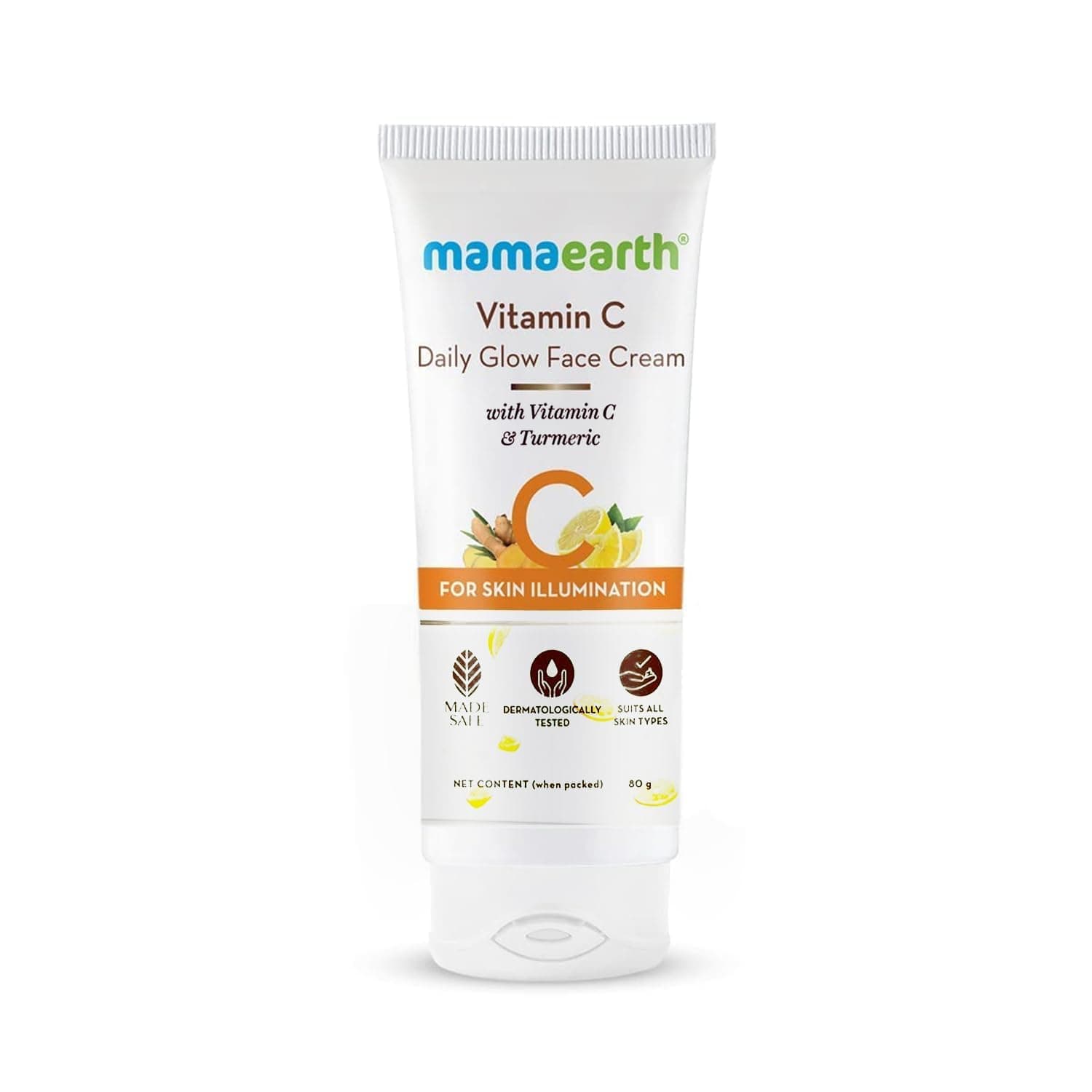 Mamaearth Vitamin C Daily Glow Face Cream With Vitamin C & Turmeric For Skin Illumination - 80 G