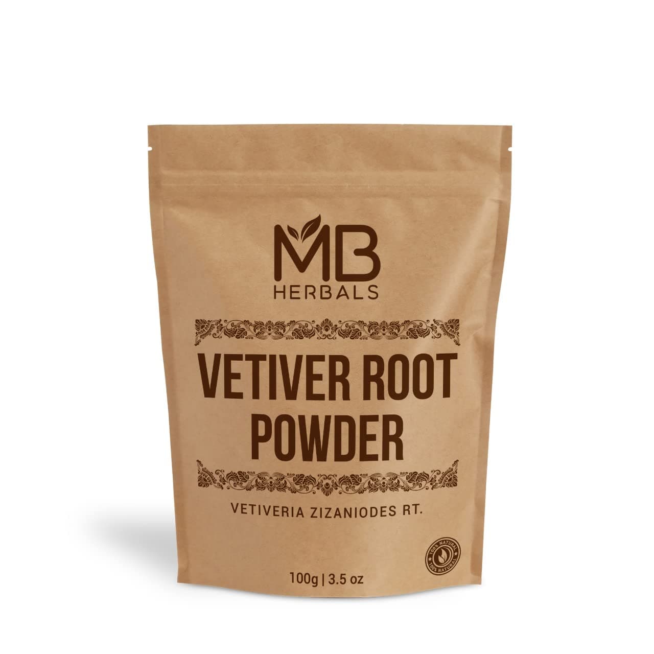 MB Herbals Vetiver Powder 100 Gram (3.5 oz) | Khus | Vetiveria Zizanioides | For Face Packs