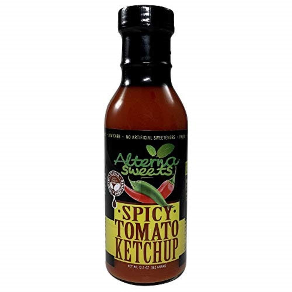 AlternaSweets Spicy Ketchup - 13.5 oz - Stevia Sweetened - Classic Tomato Flavor - Low Carb - KETO/Paleo/Atkins/ Diabetic Friendly - Non GMO - Gluten Free