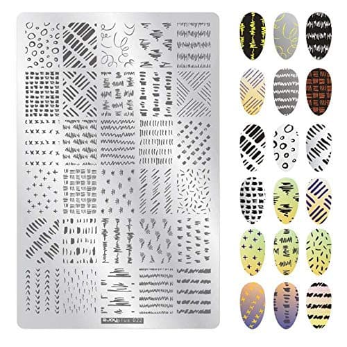 ZJOY Stainless Steel Nail Stamping Image Plate Jumbo Size (ZJOYplus-022) (9.5 * 14 Cm)