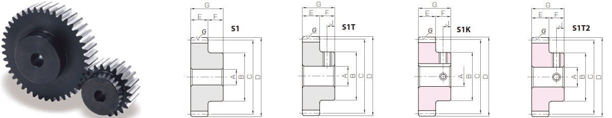 KHK SSG5-30, 5, 30 Tooth, Ground Carbon Steel Spur Gears