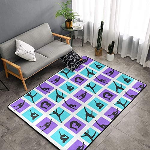 NiYoung Bedroom Living Room Kitchen Big Size Area Rugs Home Art - Gymnastics Game Floor Mat Doormats Quick Dry Spa Bathroom Floor Mats Exercise Mat Throw Rugs Carpet