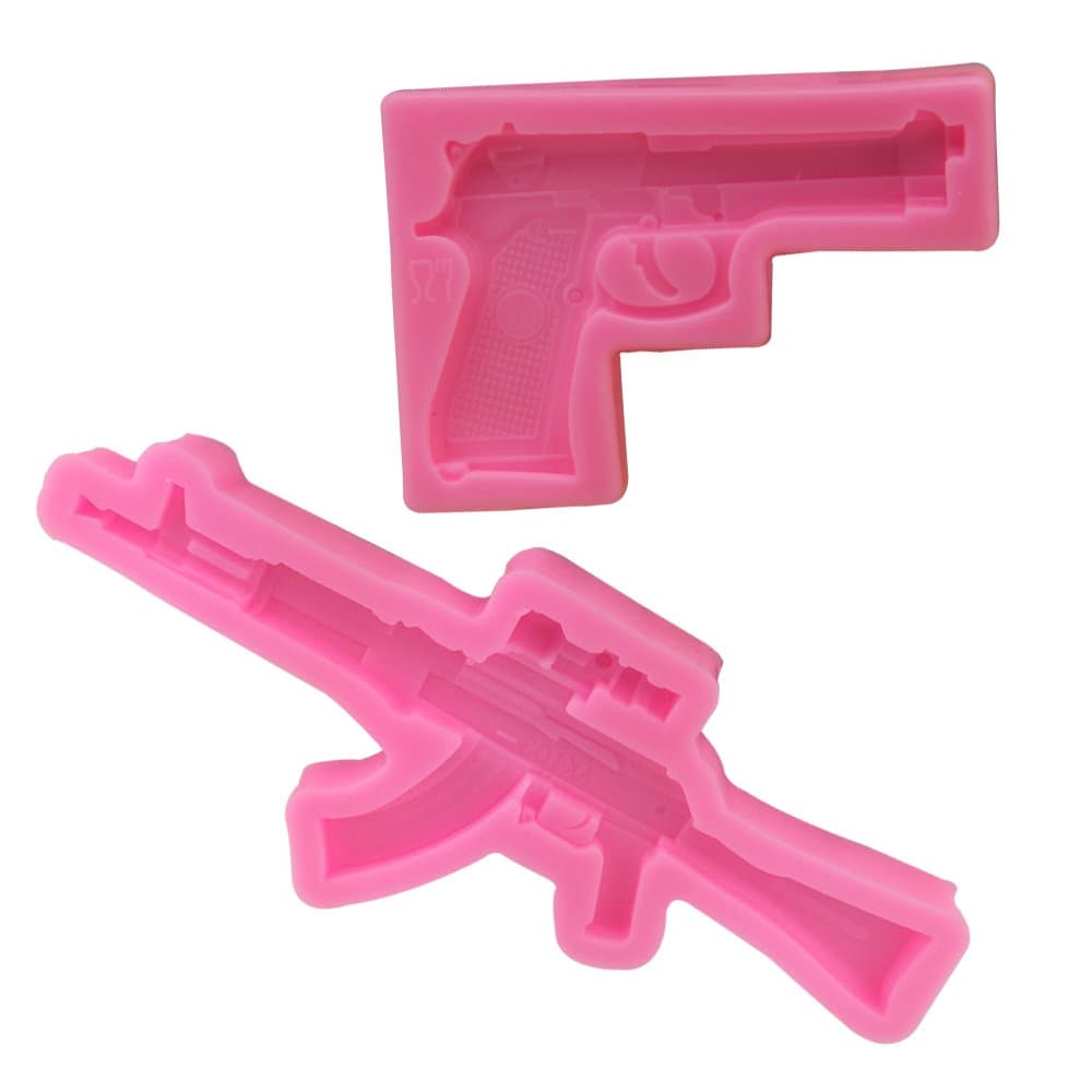 LSHCXSilicone Candy Chocolate Fondant Cake Decorative Mold, 2 Pack