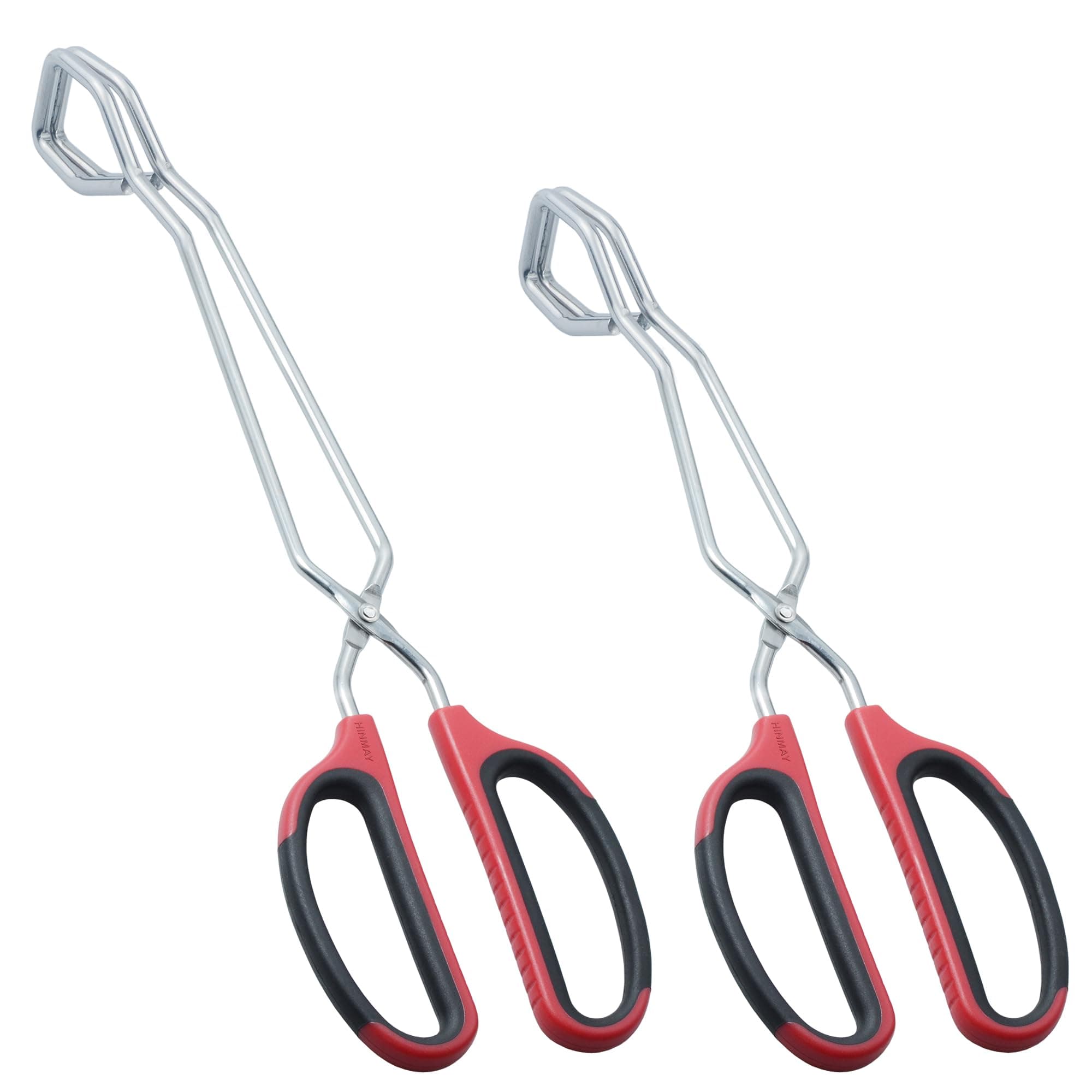 HINMAY Stainless Steel Scissor Tongs 11-Inch and 13-Inch Set, Set of 2