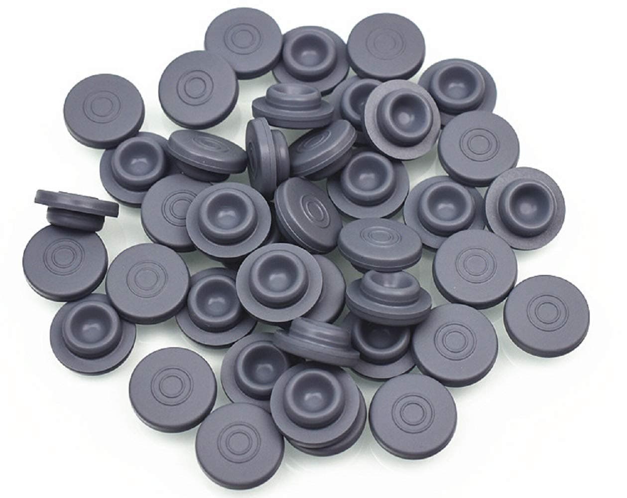 SUCOHANS 100 peices Mushrooms Self Healing Injection Ports, 20mm Rubber Bottle Stoppers, for 13 mm (0.51in) Diameter Opening Mason Jar Lids