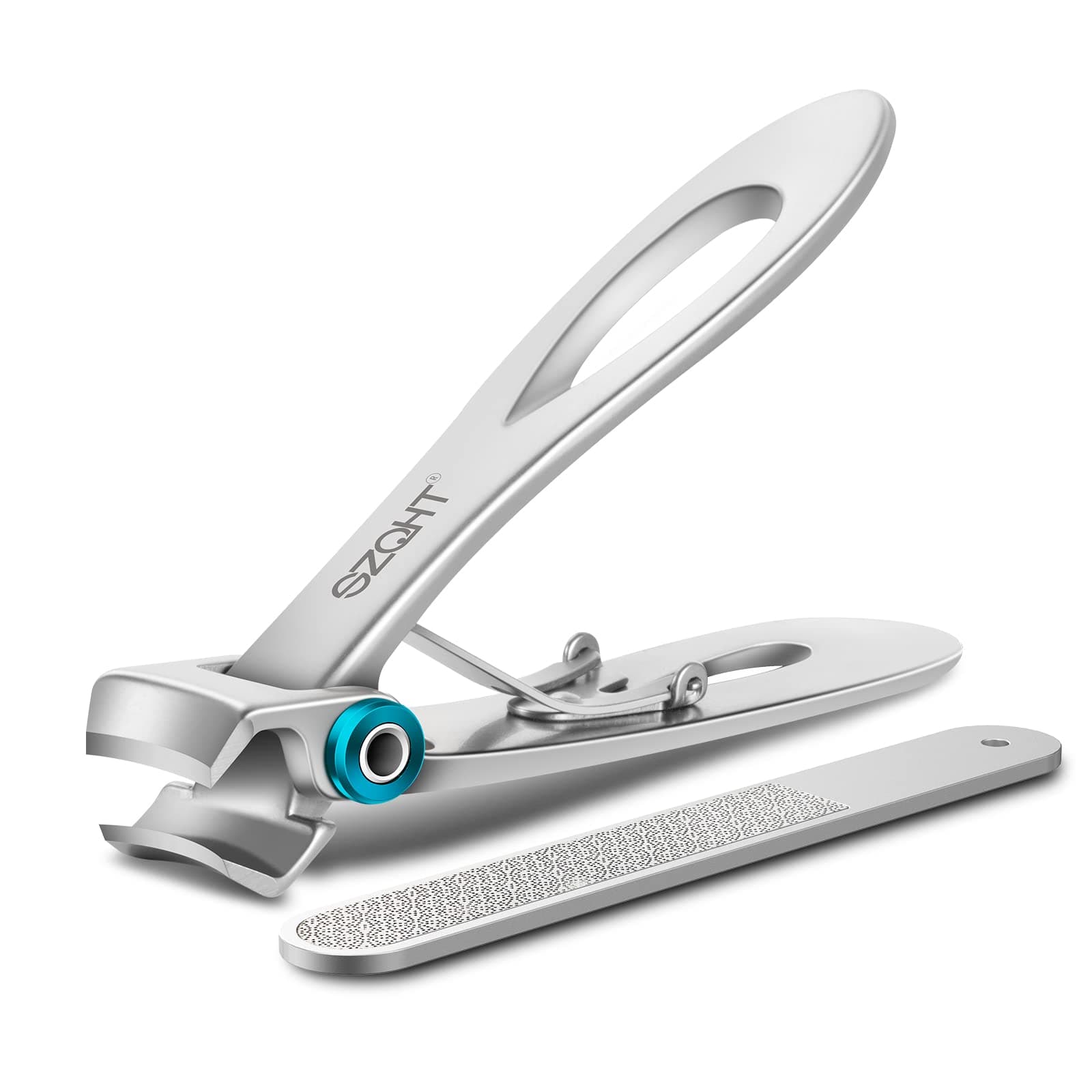 SZQHT Extra Wide Nail Opening Nail Clippers Set, Thick Nail Clipper, Heavy Duty Nail Cutter, Stainless Steel Toe Nail Clipper, Seniors, Manicure for Men & Women, Pedicure, Big(Silver)