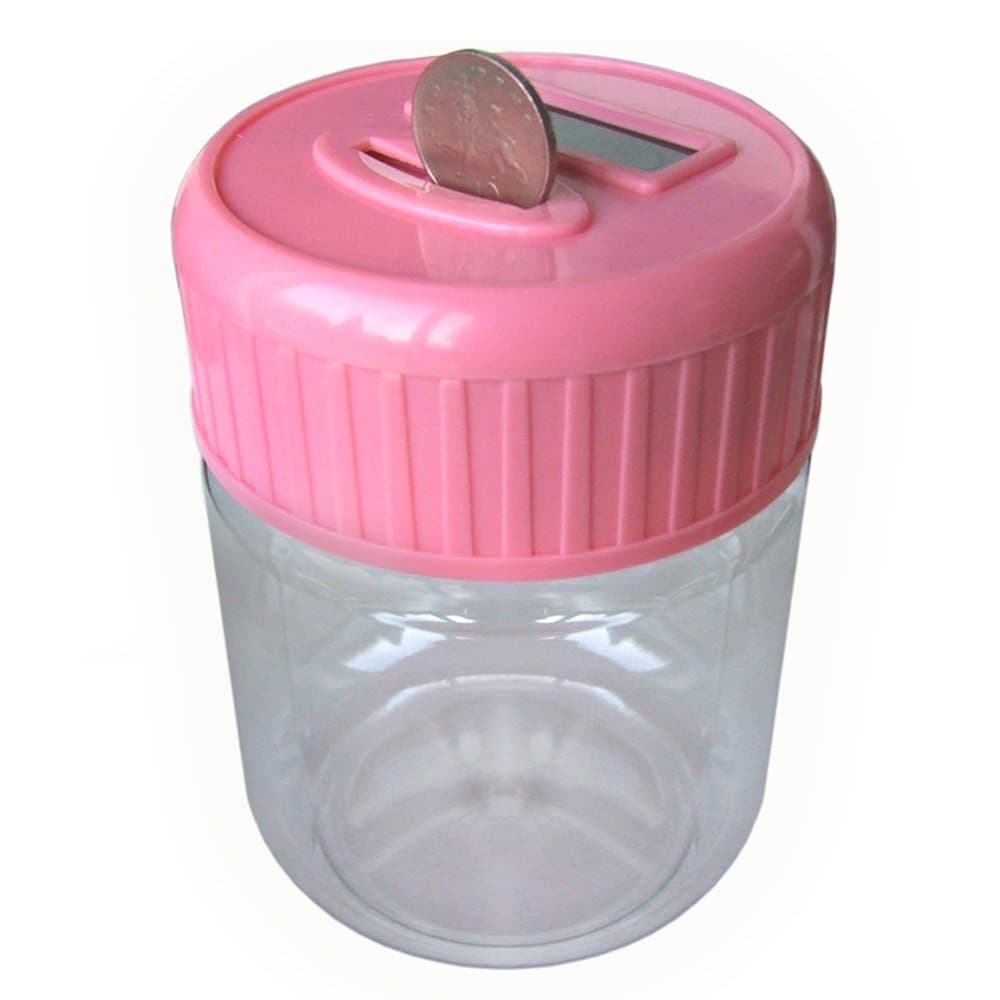 The Pink Toolbox Co Digital Saving Coin Jar (Pink)