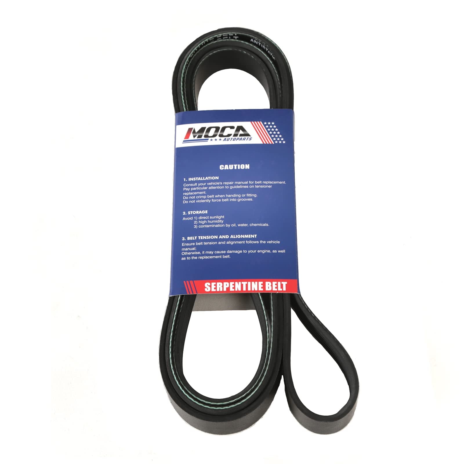 MOCA 6PK2553 EPDM Serpentine Belt fits 2007-2012 for Dodge Caliber 2.0L 1.8L 90-94 for Saab 9000 2.3L