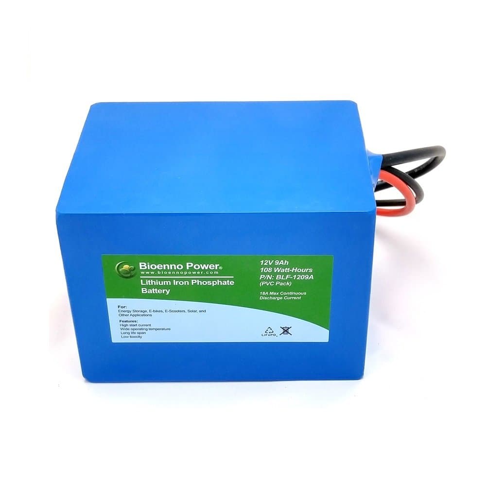 12V, 9Ah LFP LiFePO4 Lithium Iron Phosphate Battery (PVC, BLF-1209A)
