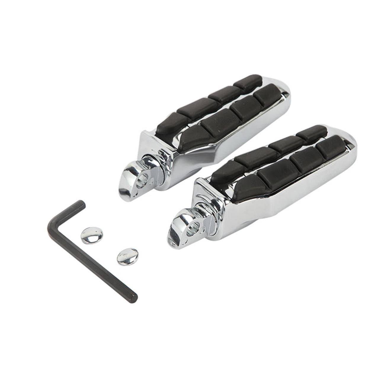 Motorcycle Footpegs, INNOGLOW Front & Rear Foot Pegs Rests Tombstone Comfort-Ride Passenger Male Mounts Footrests Fit for Harley Davidson XL Sportster V Rod 883 1200 (Chrome)