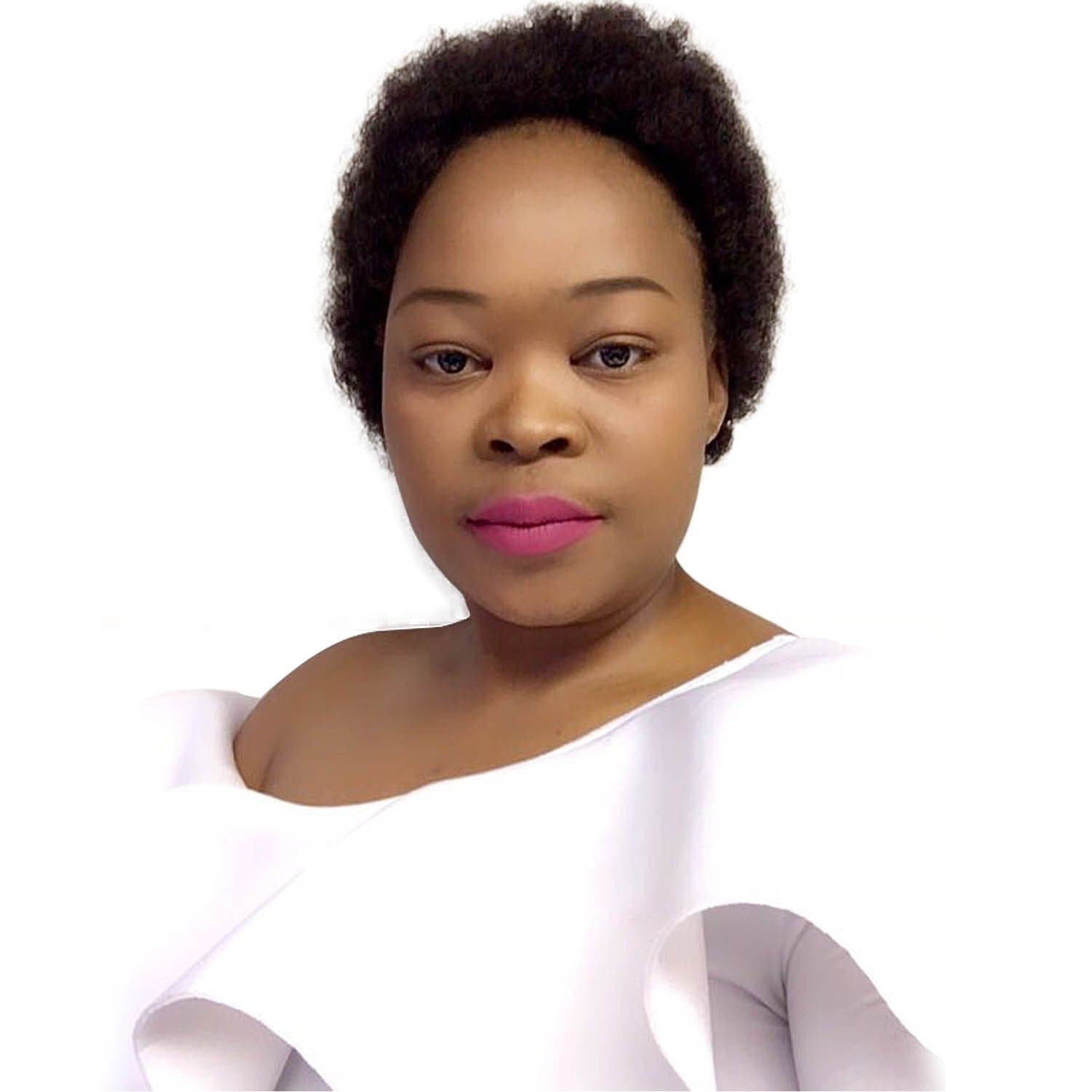 Human Hair Short Curly Afro Wig African American Super Fluffy Wigs For Black Women 2inch (#1B Natural Colour) (#1)