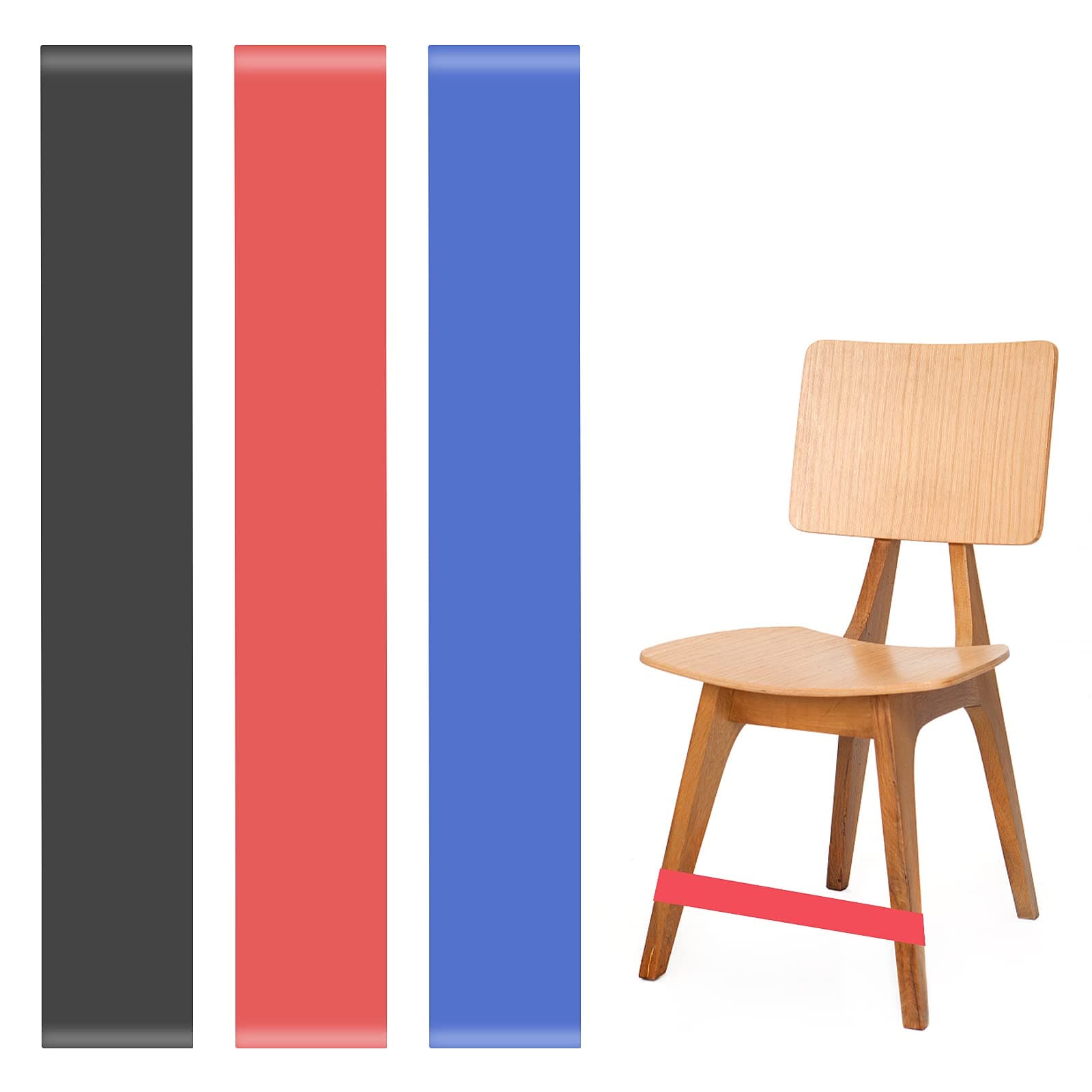 3 Pieces Chair Bands Sensory for Kids (3-8 years) with Fidgety Feet, Sensory Chair Bands for Classroom Chairs, Fidget Bouncy Stretch Chair Bands Fit Kids with Sensory ADHD Autism (0.5,0.9,1.1 MM)