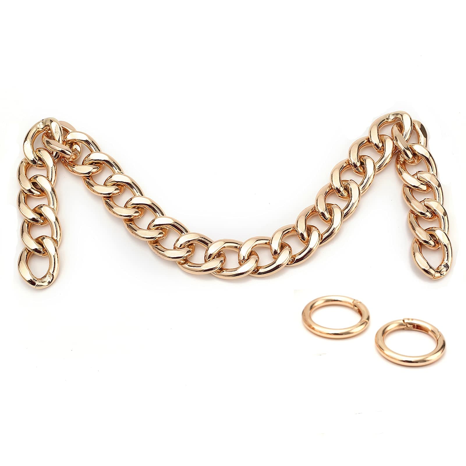 DIY Heavy Chunky Aluminum Metal Purse Handle Bag Chain Charms Strap Replacement Handbag Accessories Decoration