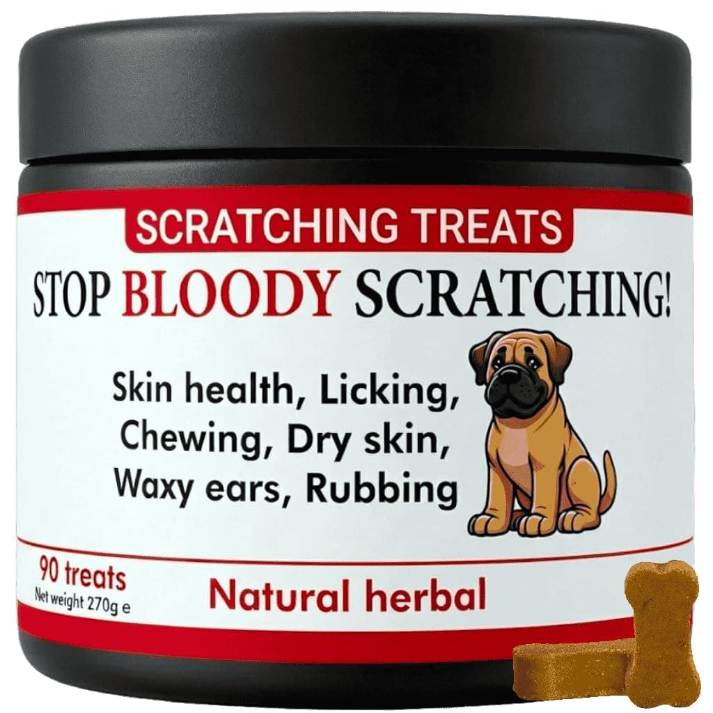 Allergy Relief Dog Treats for Itchy Skin, Paws, Eyes & Ears - Stops Scratching, Licking & Chewing - Quick Relief in 30 Days - Salmon Oil & Omega 3 - For all Dogs