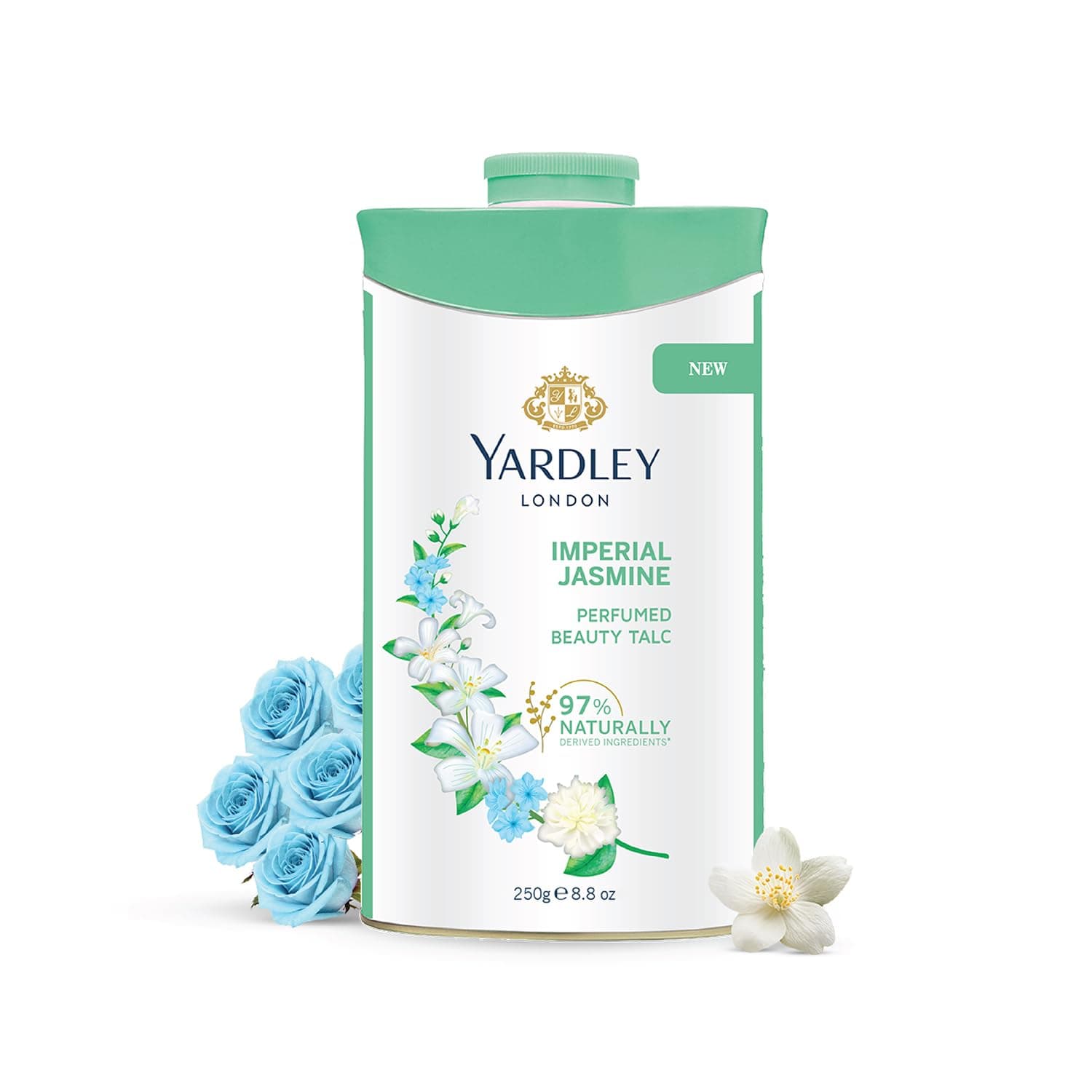 Yardley London Jasmine Perfumed Talcum Powder - 250 g. 8.8 oz, Deodorizing Talc
