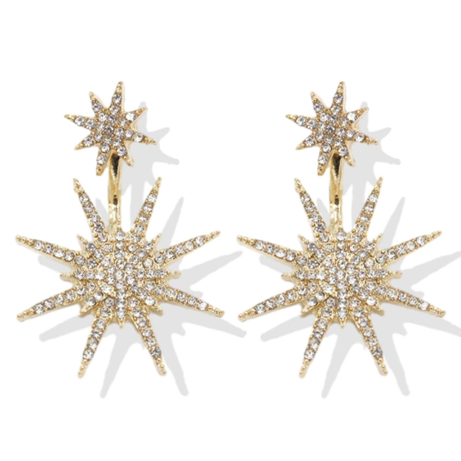 Gold Starburst Earrings for Women Firework Stud Earrings Earrings for Women Trendy Gold Star Earrings Starburst Statement Earrings Jewelry Gifts