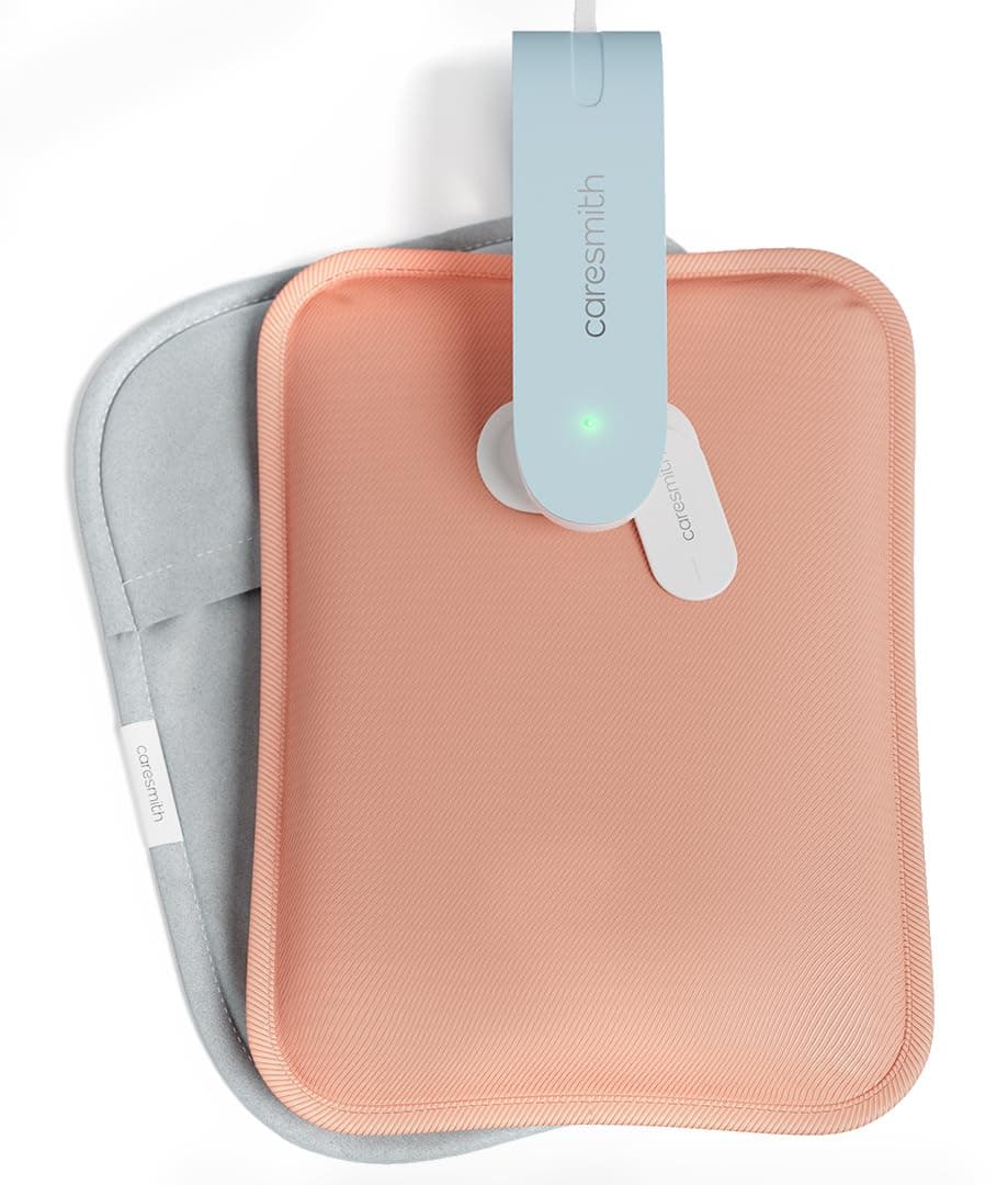 Eon Premium Electric Hot Water Bag | Dual Insulation Silicon Technology Heating Pad | 6 Layers of Protection (Pearl Pink)