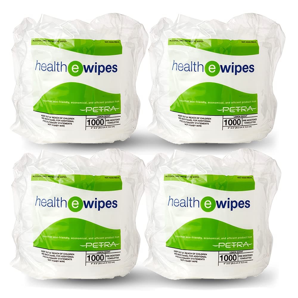 Gym Equipment Wipes – Antiseptic Gym Cleaning Wipes, 4000 Count (4 Rolls), Alcohol Free Bulk Sanitizing Fitness Wipes for Equipment, Gyms, Studios & Facilities | HealthEwipes