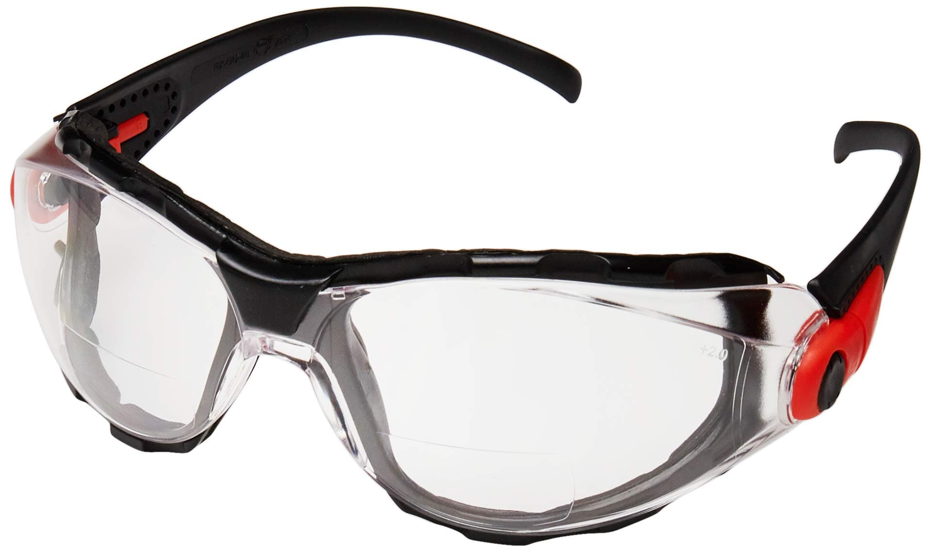 RX-GG-40C-AF-2.0 ERB Safety Glasses, Amber HC/PC Lens, Black Frame with Grey Soft Accents
