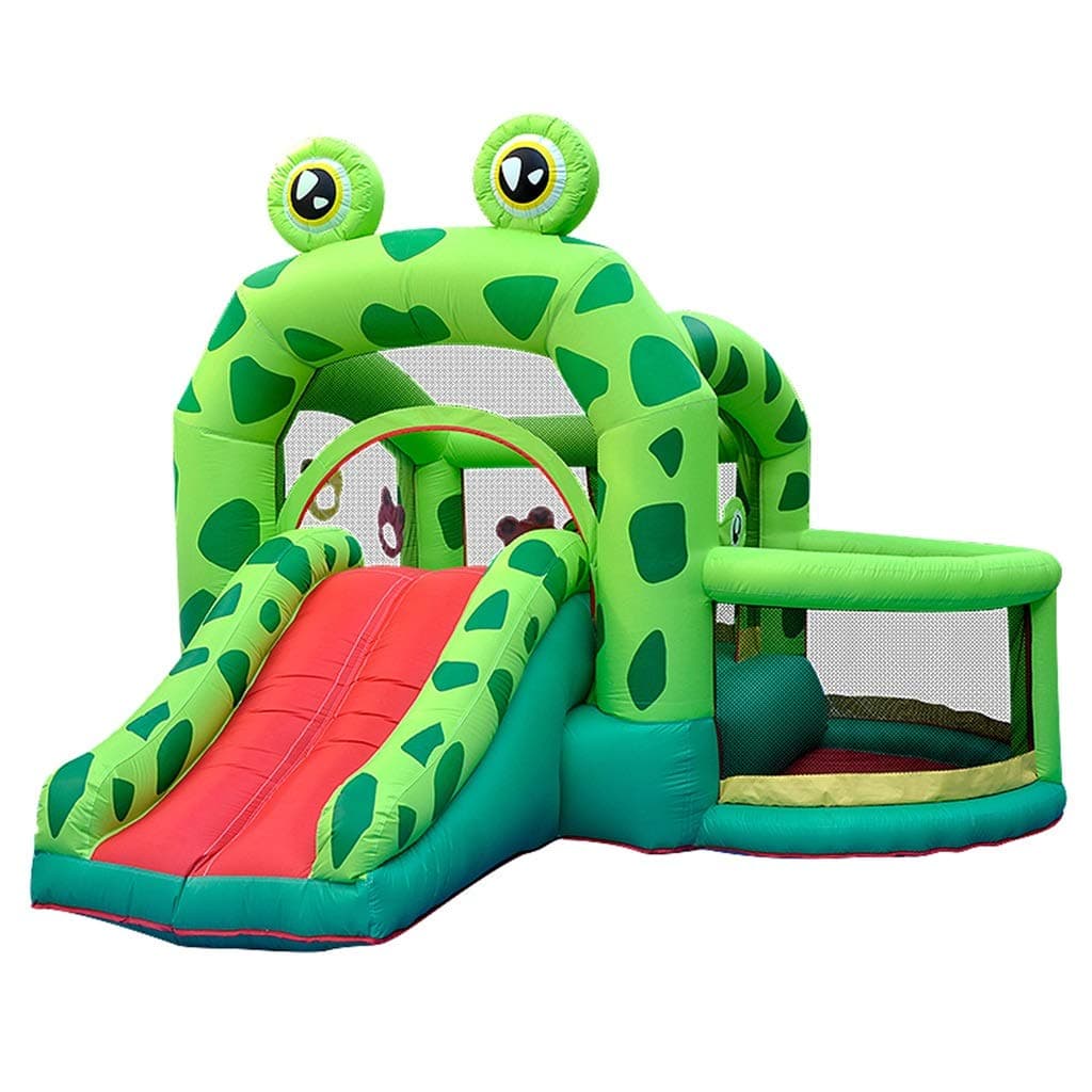 Bouncy Castles Sports Toys Home Children's Inflatable Park Indoor Bounce Bed Boy And Girl Playground Outdoor Children's Slide Kids Toys Folding Trampoline (Color : Green, Size : 330 * 300 * 235cm)