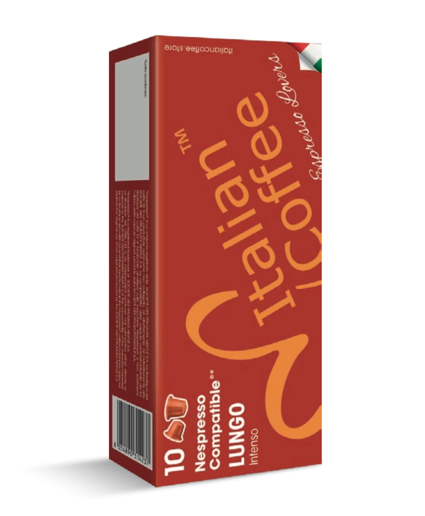 Italian Coffee for Espresso Lovers pods compatible with Nespresso Original machines, Italian Expresso capsules (100 Lungo regular pods, 100 Count (Pack of 1))