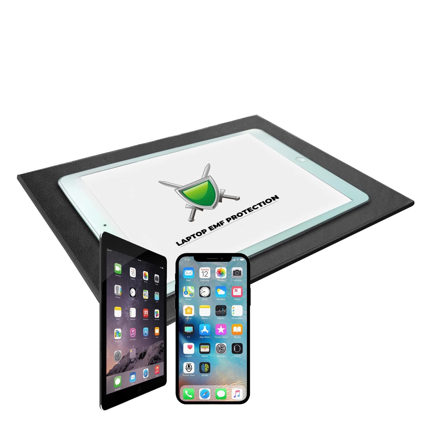 EMF Radiation Protection Pad for Ipad/Cell Phones EMF Radiation Protect & Heat Shield Nuclear Radiation Reduce - Anti Radiation Laptop Computer Pad & EMF Blocker Lap/pad Lapdesk 7.8’’ * 12’’