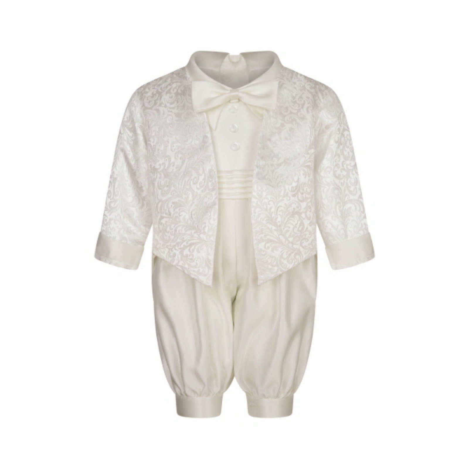 Vivaki Lucas Christening Romper in Ivory