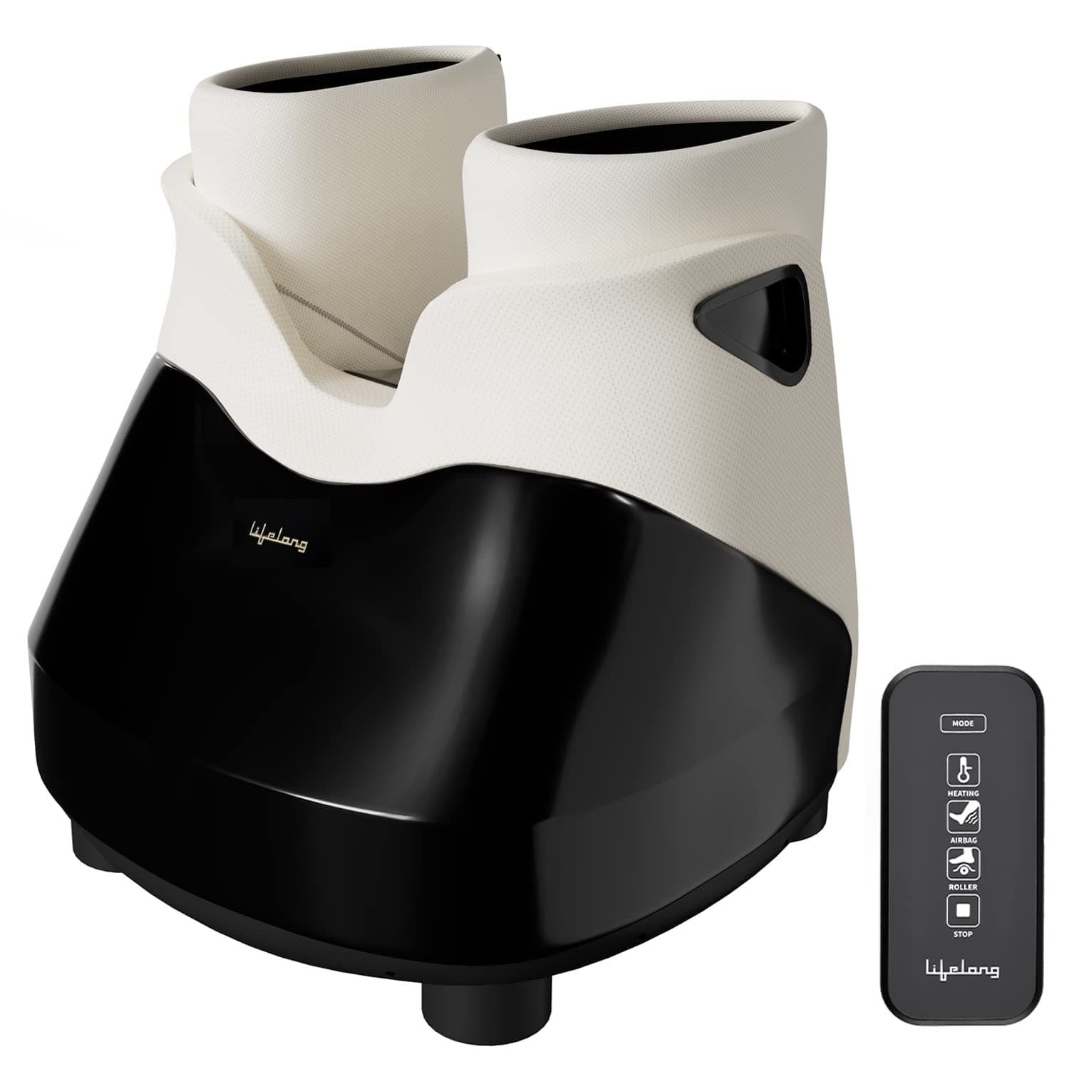 Lifelong LLM738 Air Pressured Foot Massager with Heat for Pain Relief & Improving Blood Circulation| Massage at Home for Foot Pain and Pain Relief|Leg Foot Calves Massage Machine (1 Year Warranty, Black)