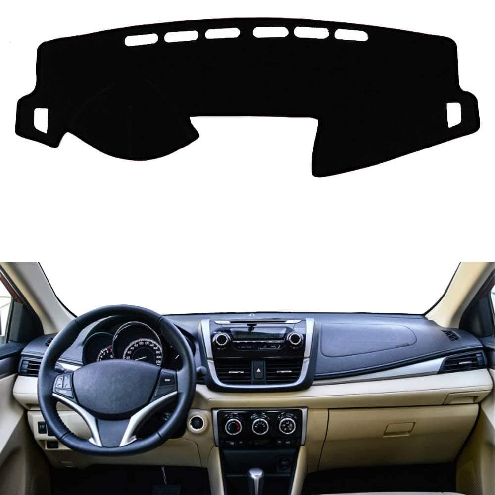 Dashmat for Toyota Yaris L 2014-2019 Vios 2014 2015 2016 2017 2018 Left Hand Drive Dashboard Cover Dash Pad Car Mat Carpet Custom Car-Styling Accessories