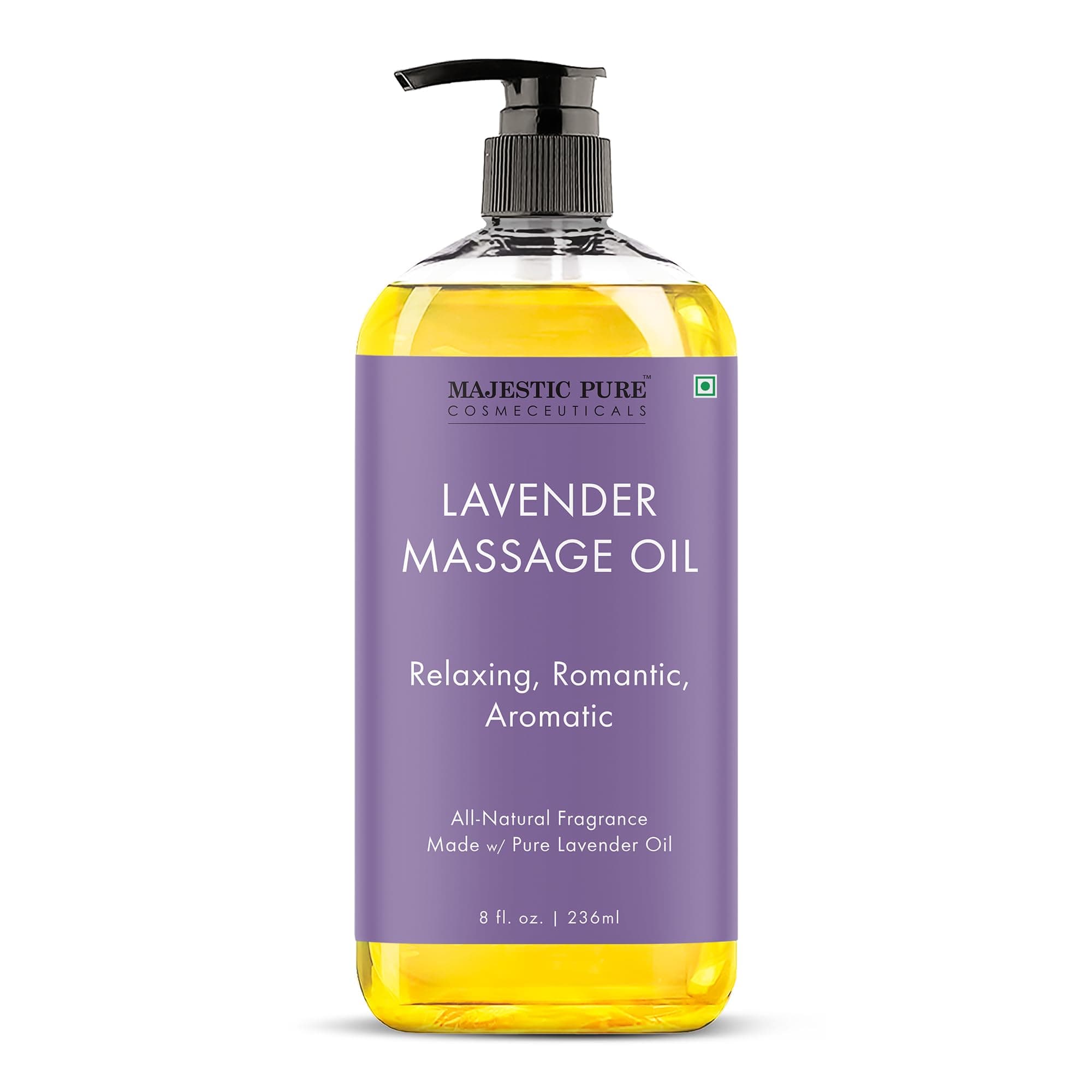 Lavender Massage Oil For Men and Women - Great For Calming, Soothing and to Relax - Blend of Natural Oils For Therapeutic Massaging and Aromatherapy - 8 fl oz.