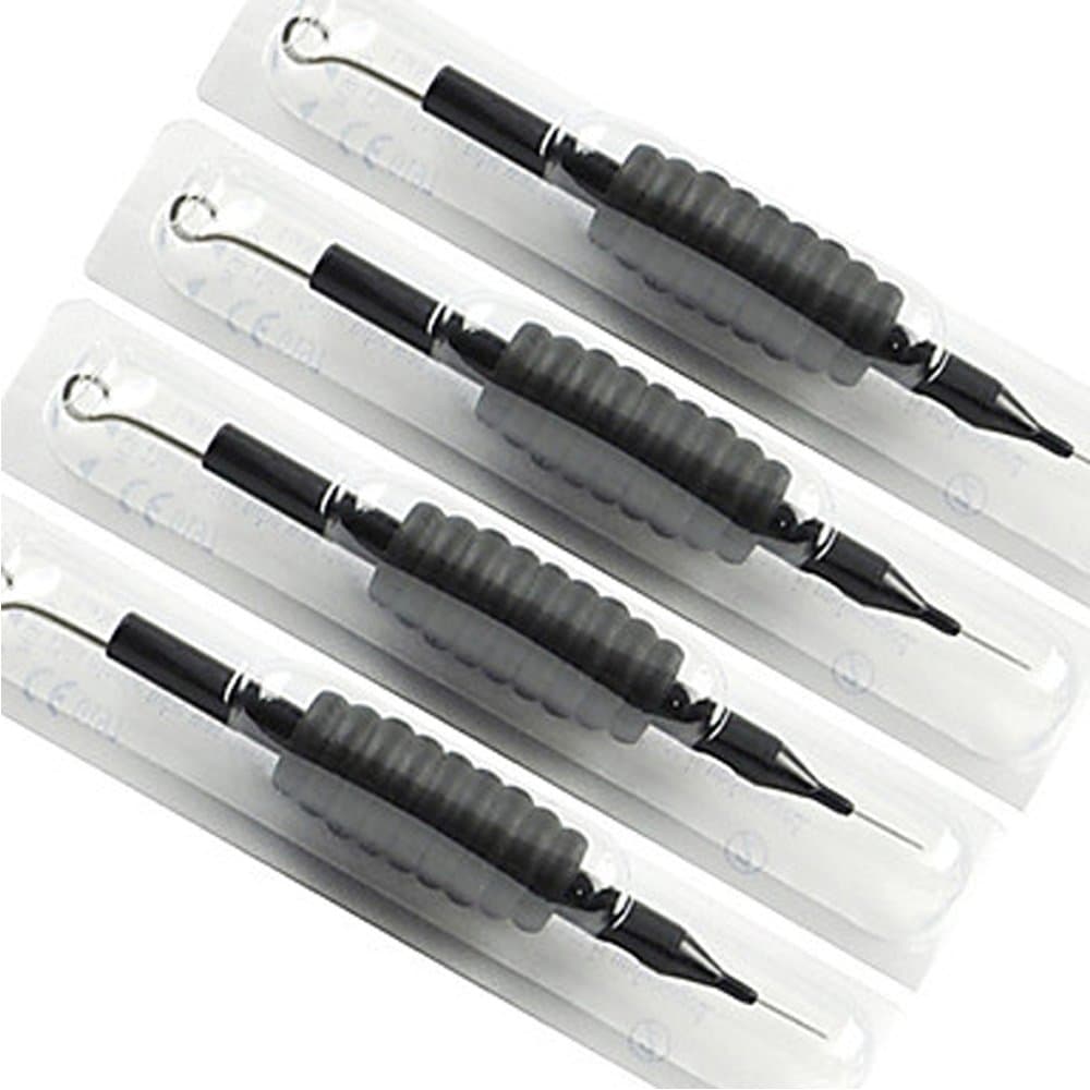 30 Pcs Disposable Silicone Tattoo Needles Tube 3/4 Grips 9 Round Liner