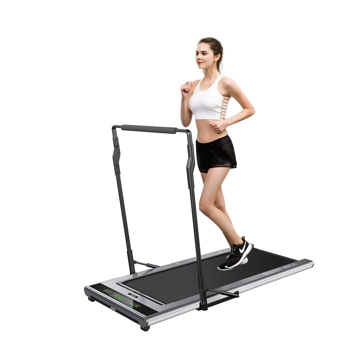 IPO Treadmill Smart Walk Slim Tread Folding Treadmill Intelligent Speed Control Compact Treadmill Under Desk (Gray)