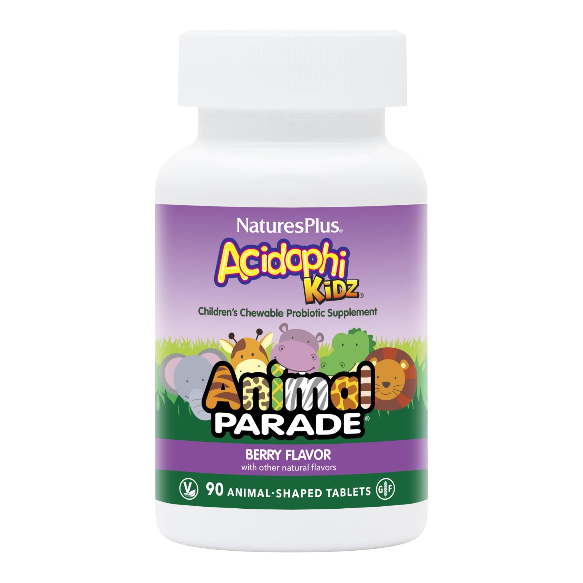 Animal Parade Acidophikidz Berry Flavor 90 Chewable Tablets 66585