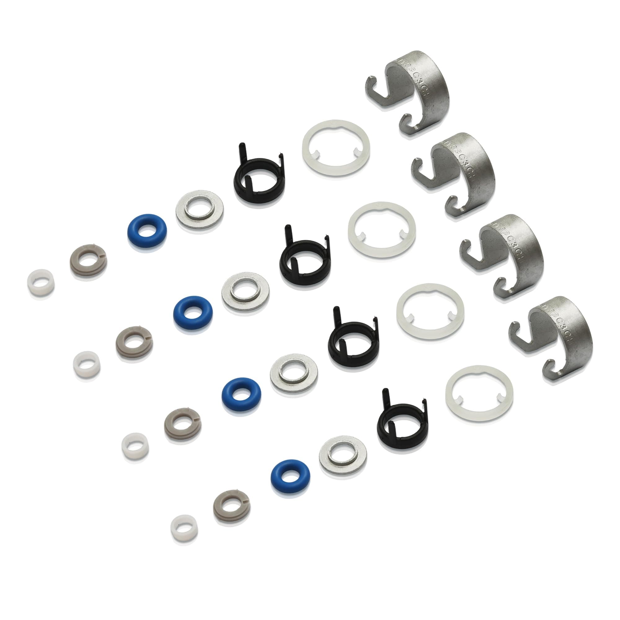06H998907A 4 Set Fuel Injectors Seals Repair Kit 06J998907A Replacement For VW Tiguan Passat Jetta Golf Polo Touareg CC T-Roc AUDI A4 A6 Q3 Q5 TT Q7 A3 A5 A7 A8 Q8 06G998907 2.0T