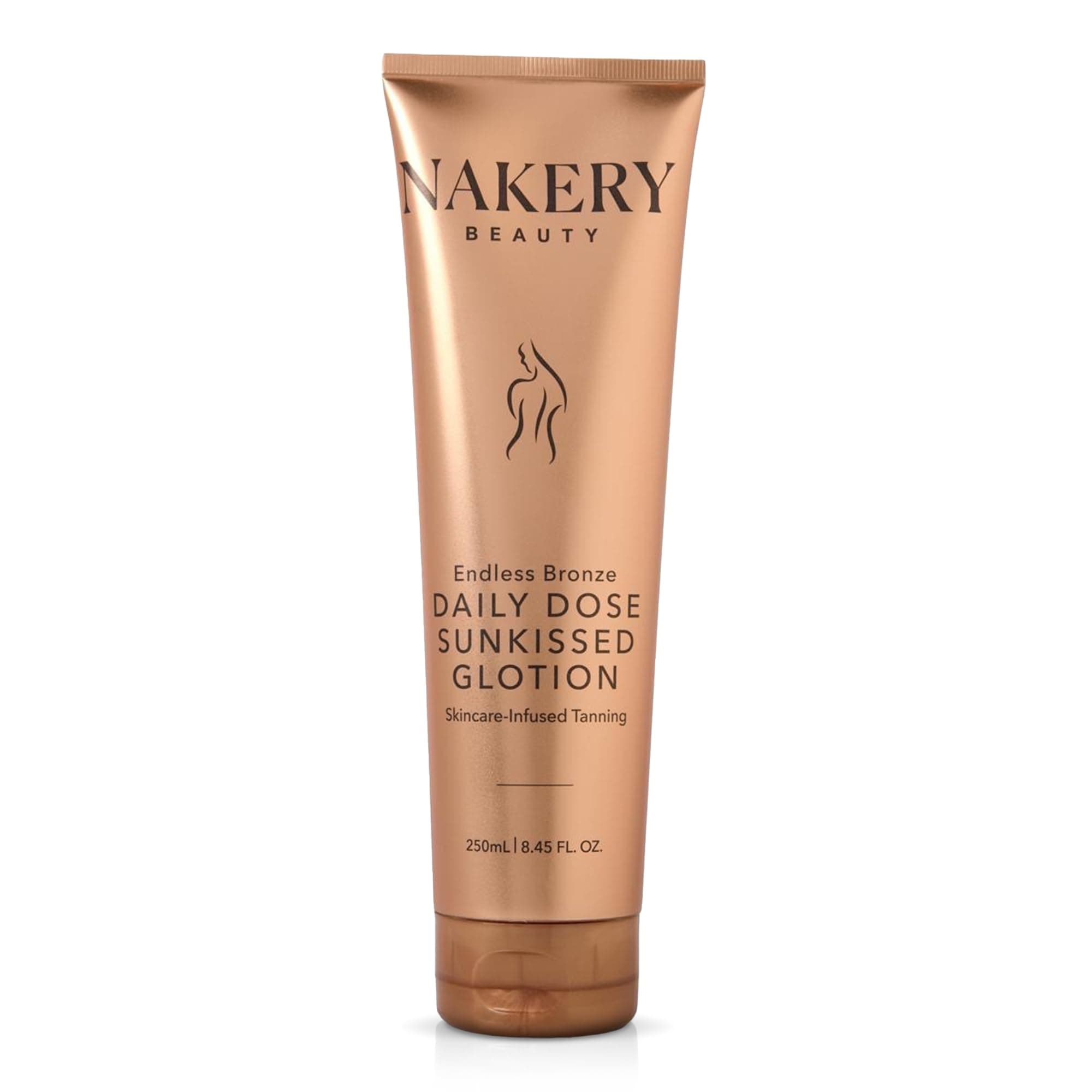 NakerySelf Tanning Lotion - Skincare Infused Quick Tan Glotion - Sunless Tanner for Natural Looking Bronze Glow - Buildable Gradual Tanning Lotion - Plumping & Smoothing Self Tanner for Face & Body