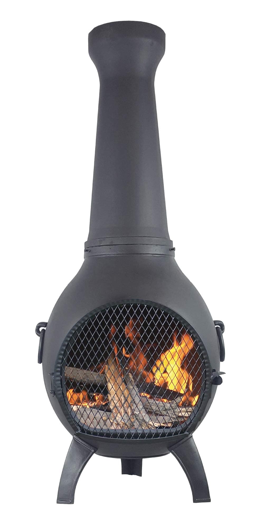 CAST Aluminum Prairie Wood Burning Chiminea in Charcoal.