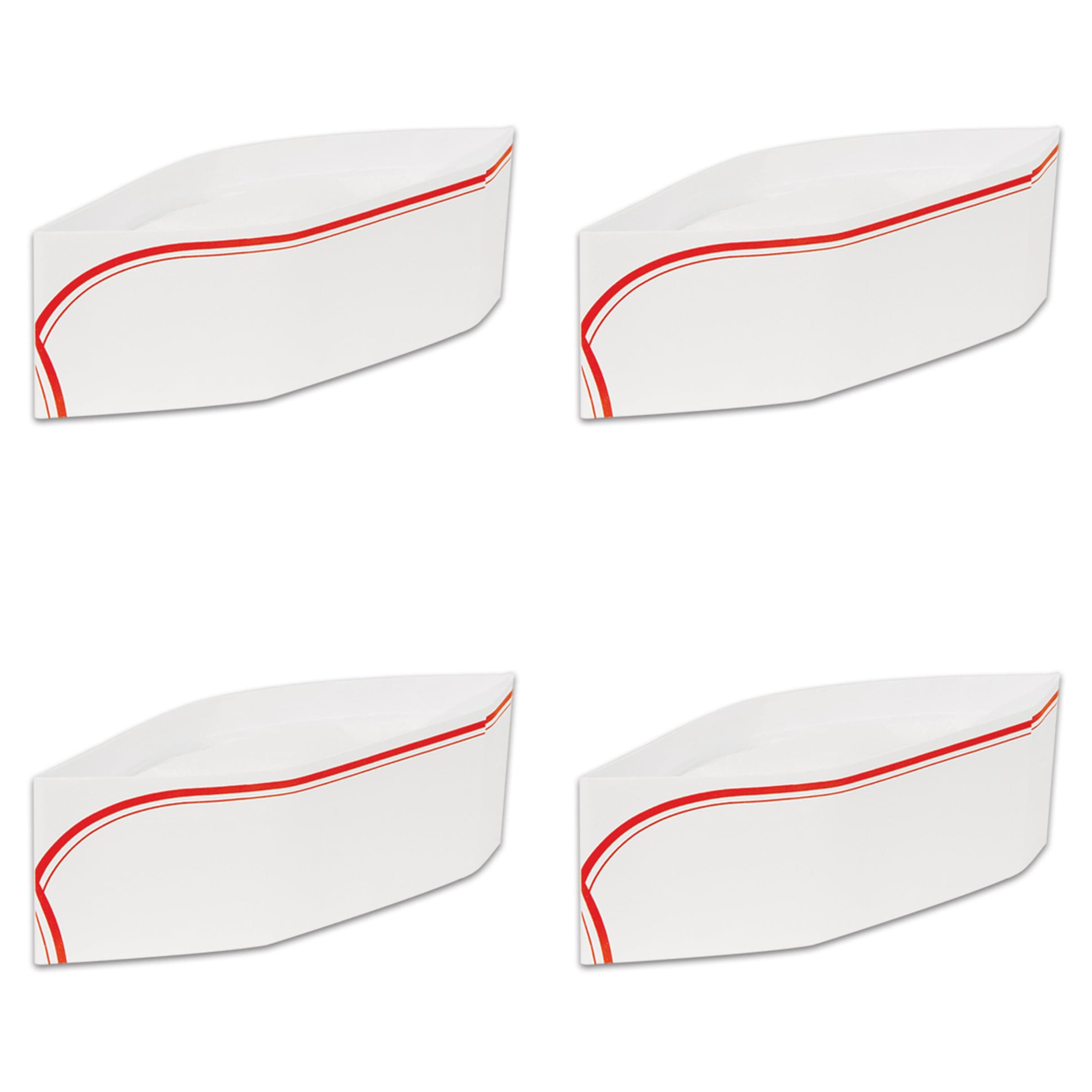 Beistle 4 Piece Retro Diner Paper Soda Jerk Hats 50’s Theme Rock and Roll Party Supplies 1950’s Costume Accessory