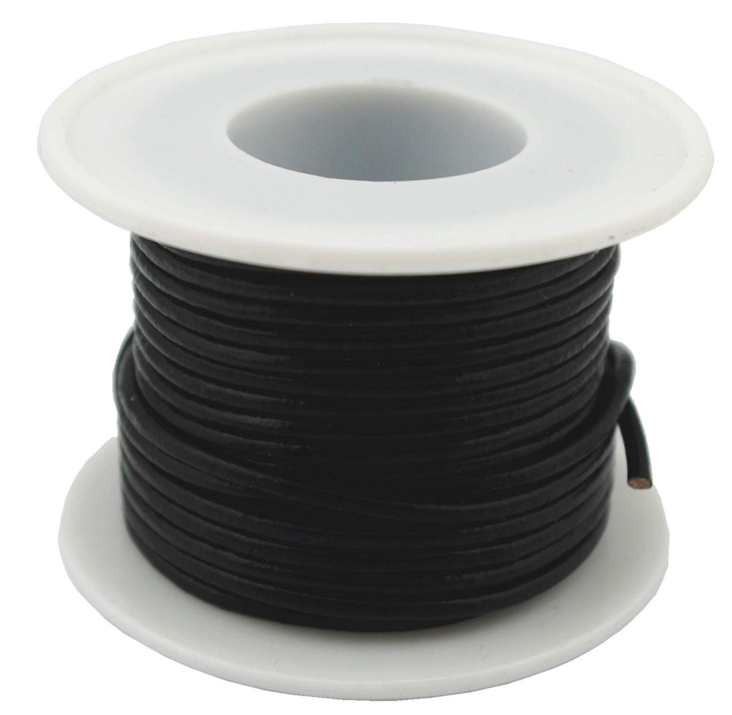 Glory Qin Soft Round Genuine Jewelry Leather Cord Leather Rope (Black 3mm 10 Yards)