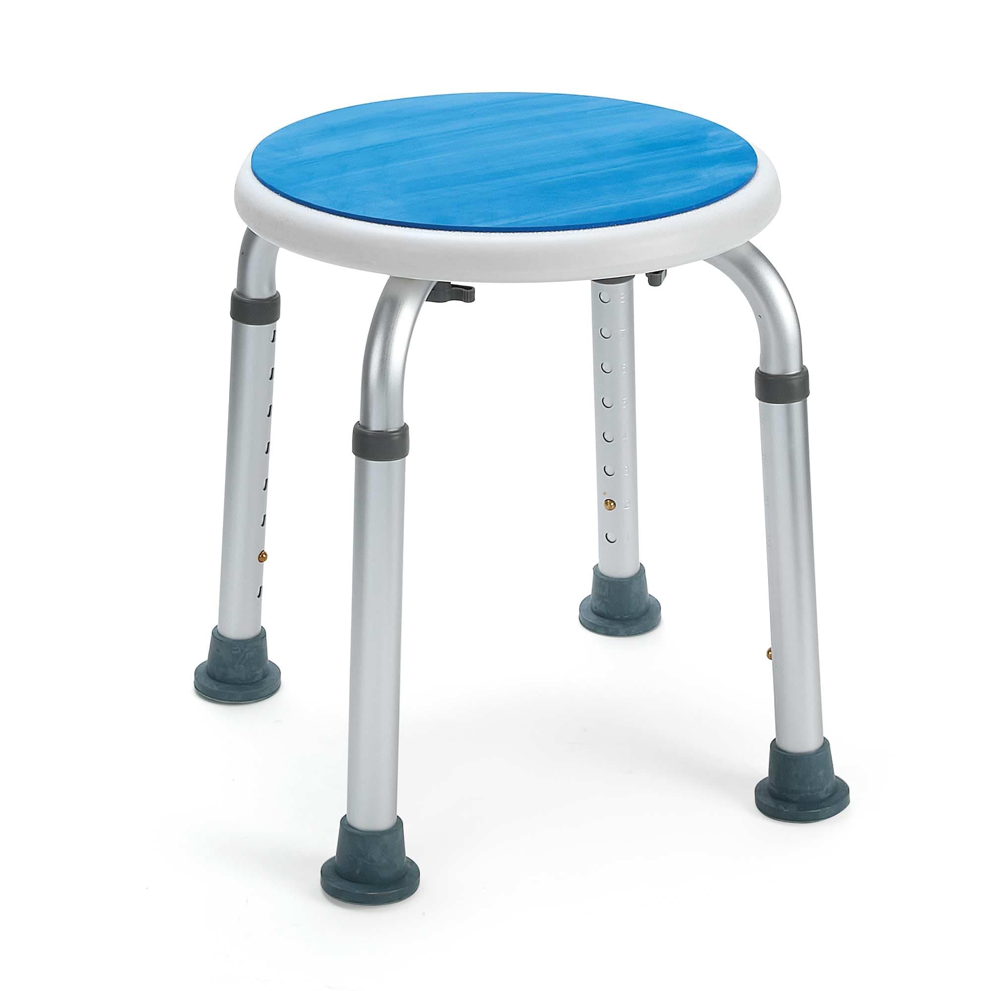 Medokare Padded Round Shower Stool - Shower Stools for Seniors with Tote Bag, Lightweight with Anti-Slip for added Stability up to 280Lbs