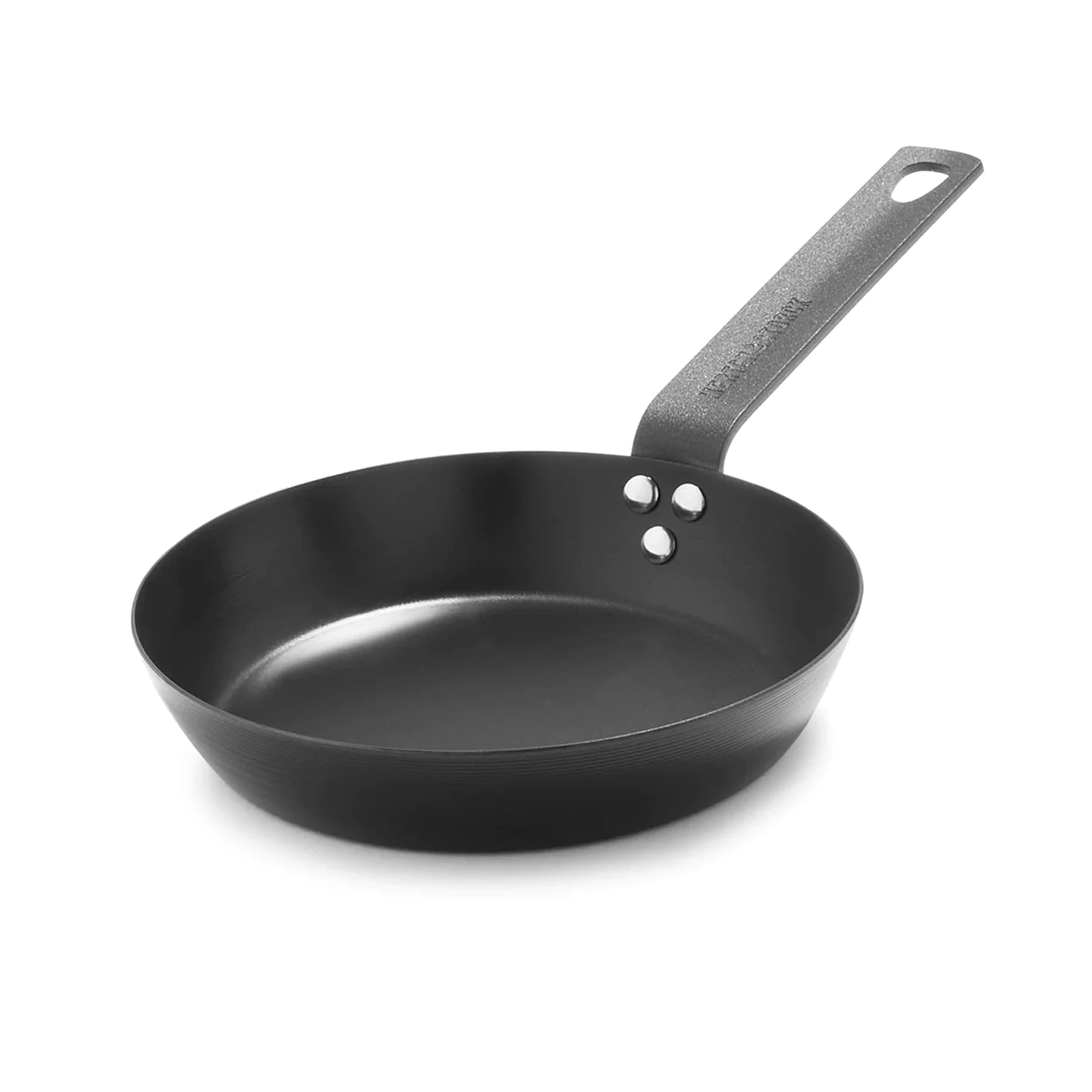 Merten & Storck Pre-Seasoned Carbon Steel Induction 20cm Frying Pan Skillet, Oven Safe up to 315°C, Black