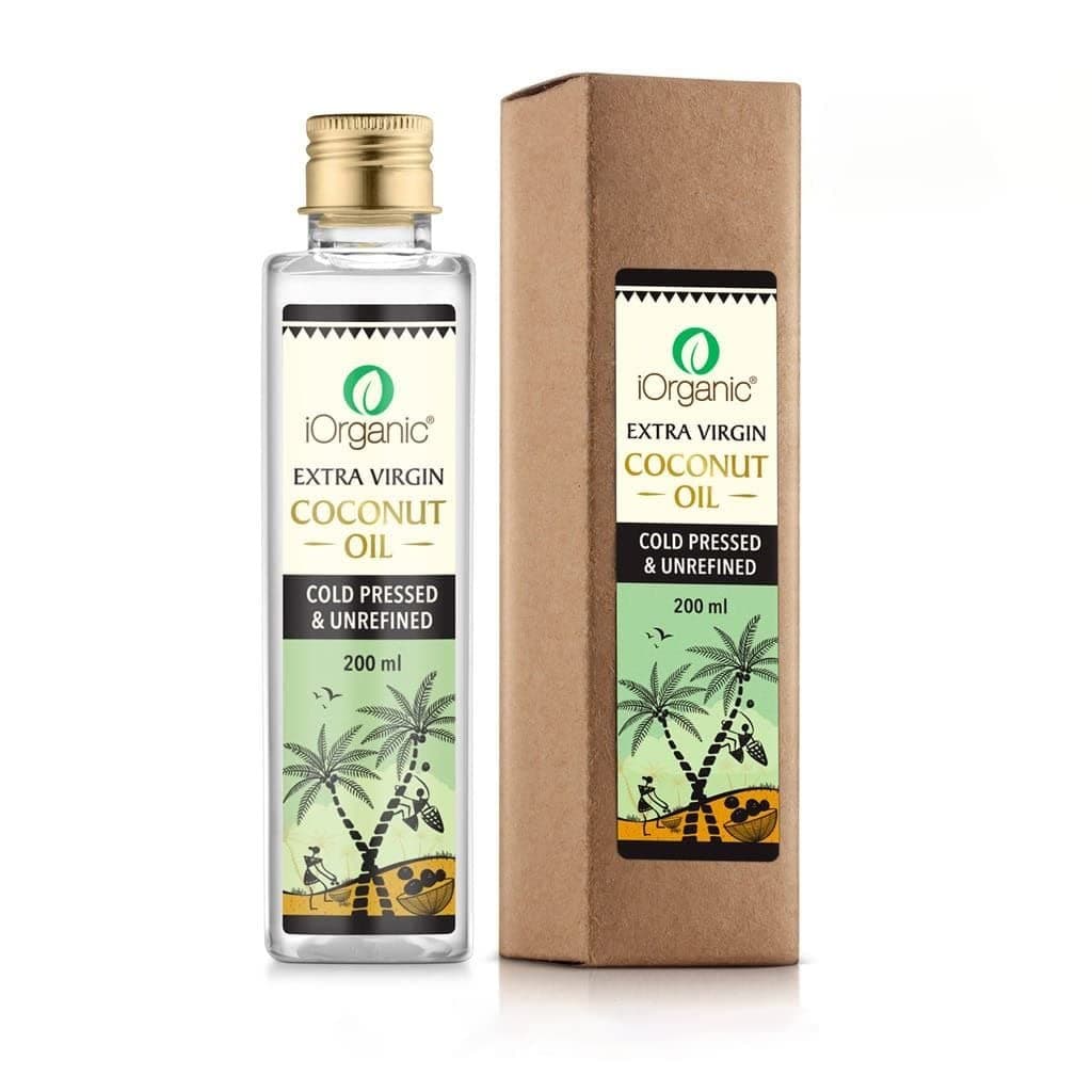 iOrganic's Pure, Cold Pressed, Unrefined Extra Virgin Coconut Oil, 200ml - Organic, Vegan, No Preservatives, Farm-Fresh, Nutrient-Rich, Cold Pressed from Fresh Coconut Milk