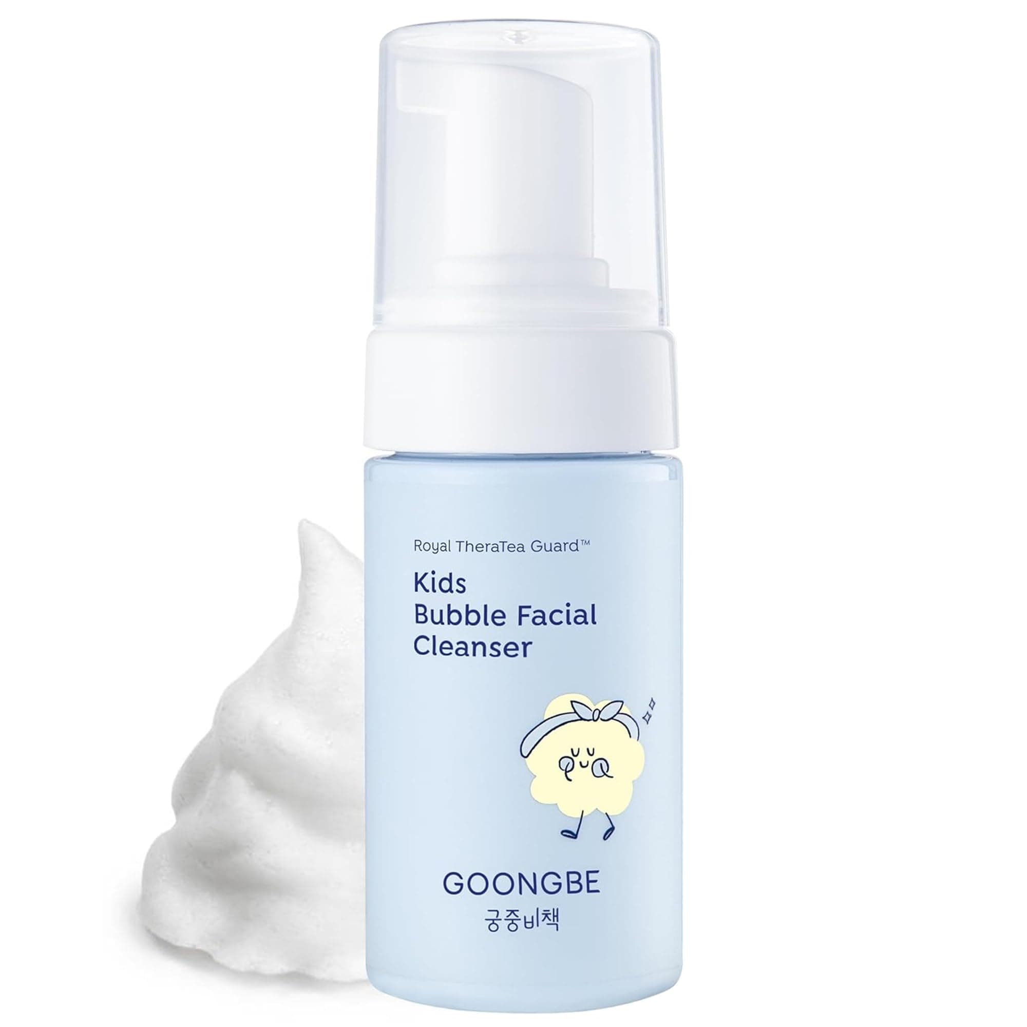 Kids' Bubble Facial Cleanser - Korean Kids Low pH Bubble Foam Face Wash - Gentle Cleansing & Hydrating with Panthenol and Amino Acids - Allergen Free Scent, 3.38 fl.oz.
